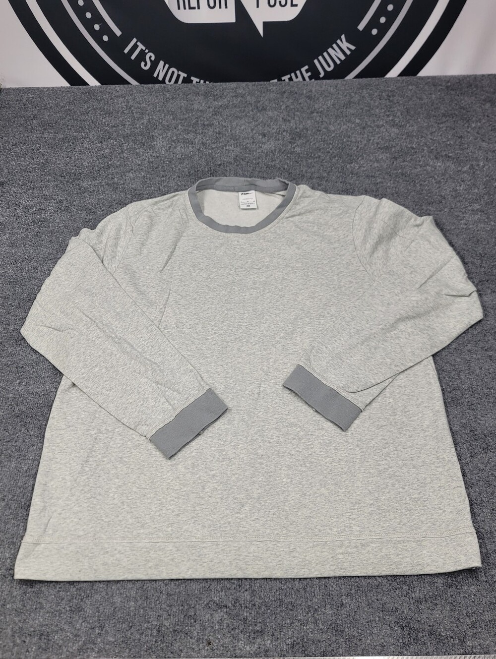 Nike Yoga Therma-FIT Pullover Sweatshirt Crew Neck Gray Long Sleeve Men's XL